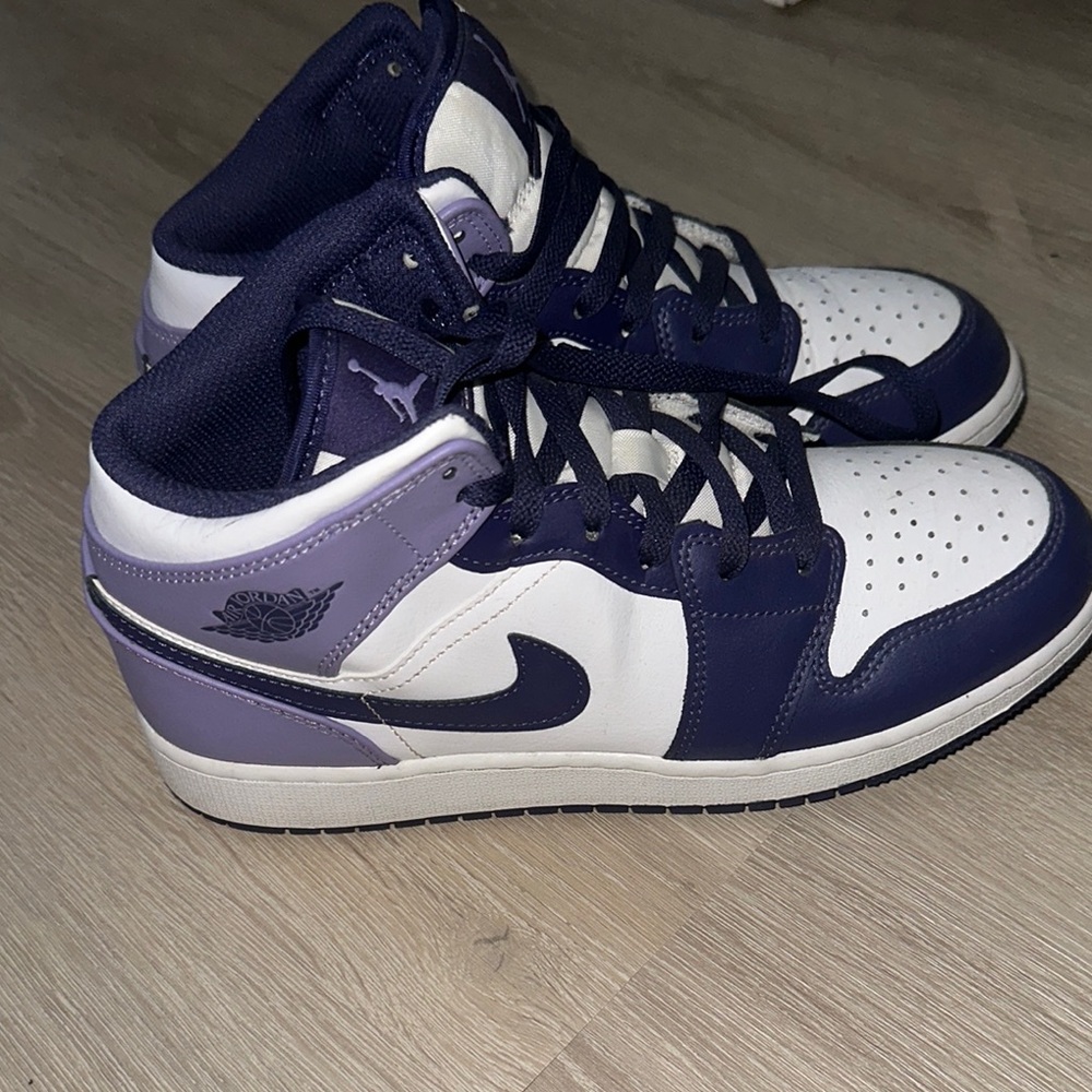 Jordan Women's Sneakers in Dark Purple and White